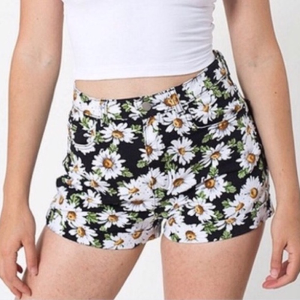 american apparel high waisted daisy shorts